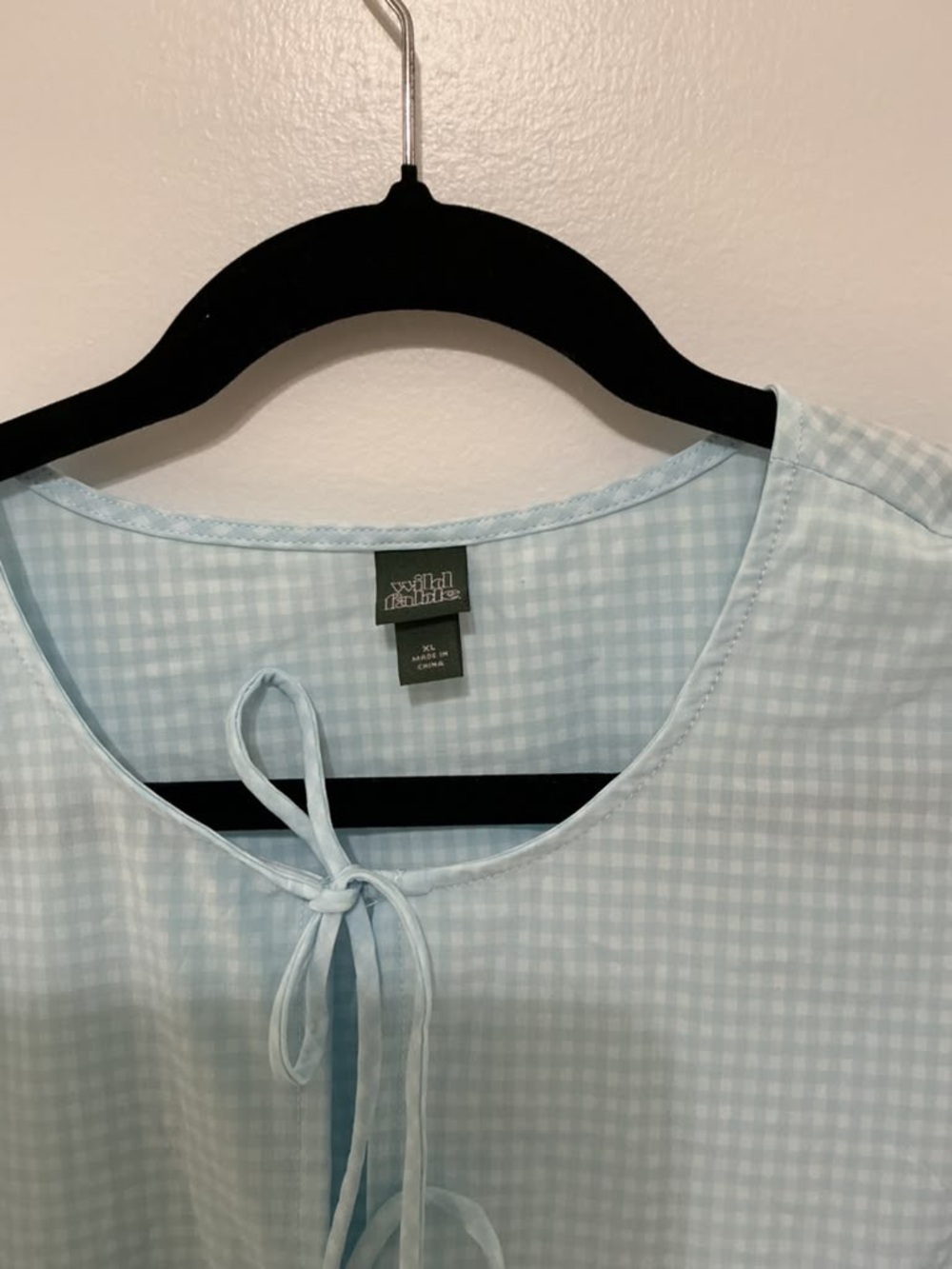 wild fable Light Blue Tie-Front Peplum Blouse - Picture 3 of 7